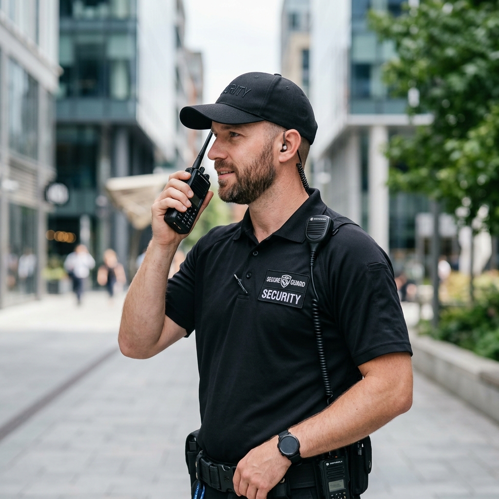 Security Officer Standing Guard