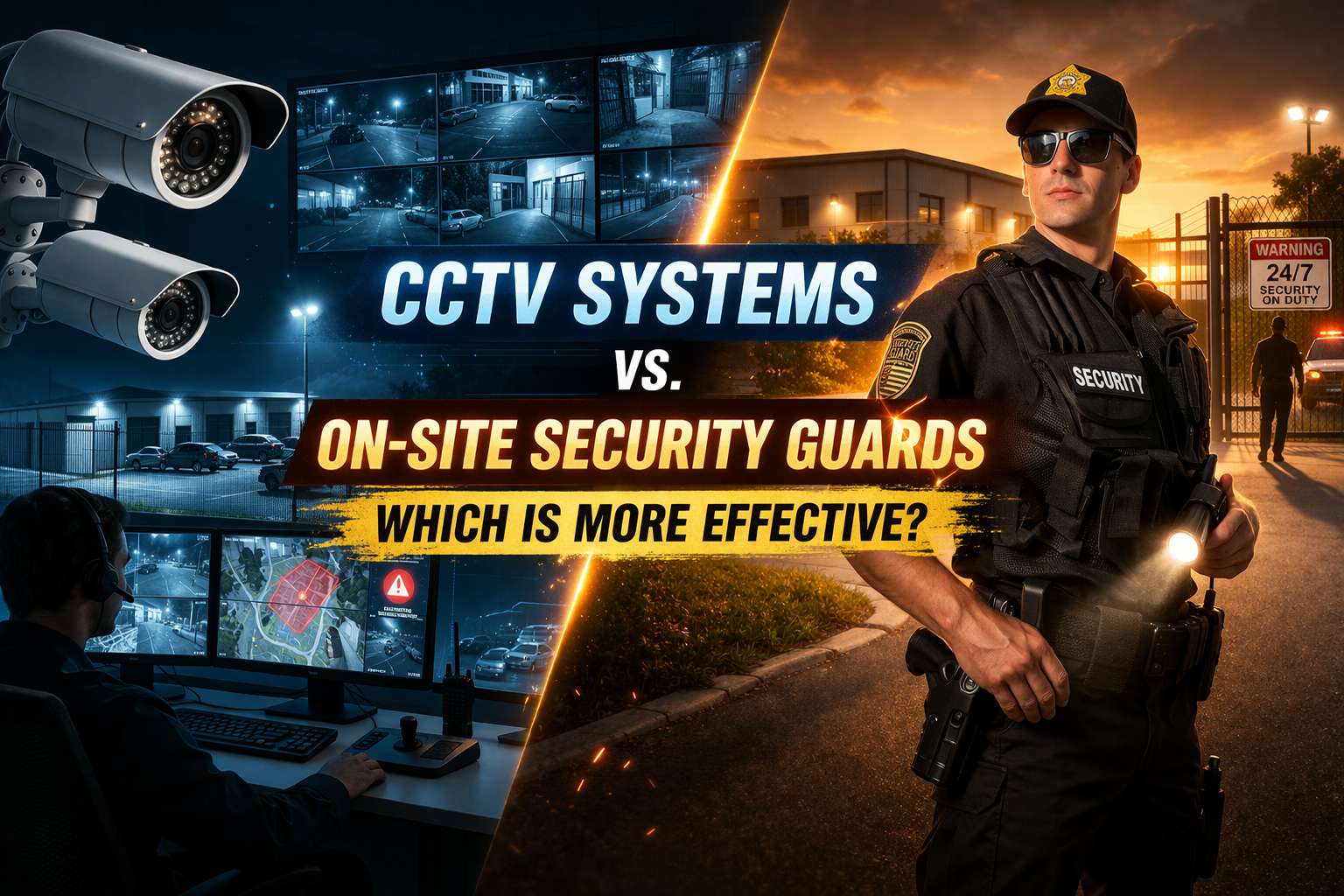 CCTV Systems vs. On-Site Security Guards: Which Is More Effective?